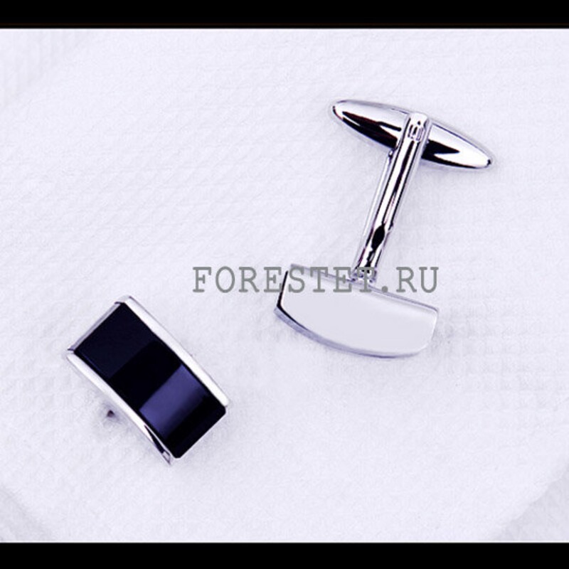 Запонки стальные с ониксом арт. 5075