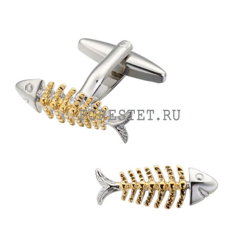 Запонки в виде скилета рыбы (арт. 4737)