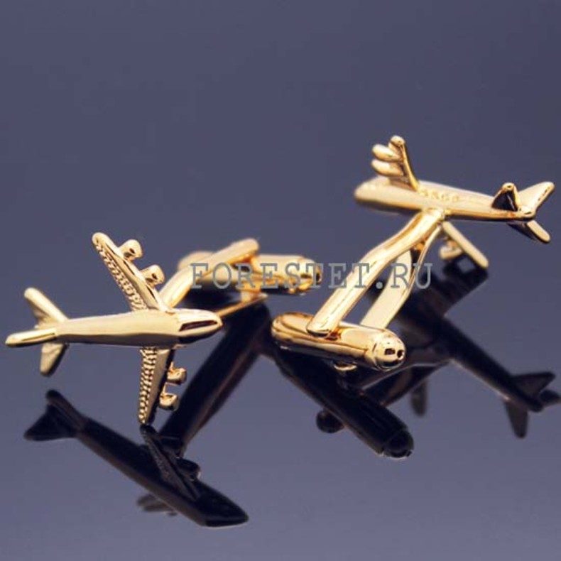 Золотые запонки Boeing (Арт.4742)