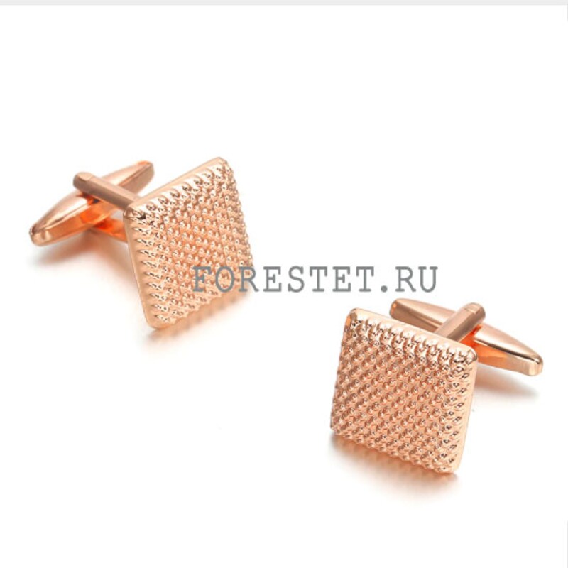 Запонки стальные в розовой позолоте (Арт.4534)